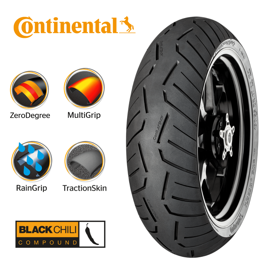 160/60 ZR17 M/C 69W TL Conti RoadAttack 3 (Trasera)